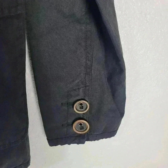 JOE'S JEANS Mens Black 2-Button Military Jacket Size Lg 100% Cotton - Picture 6 of 10